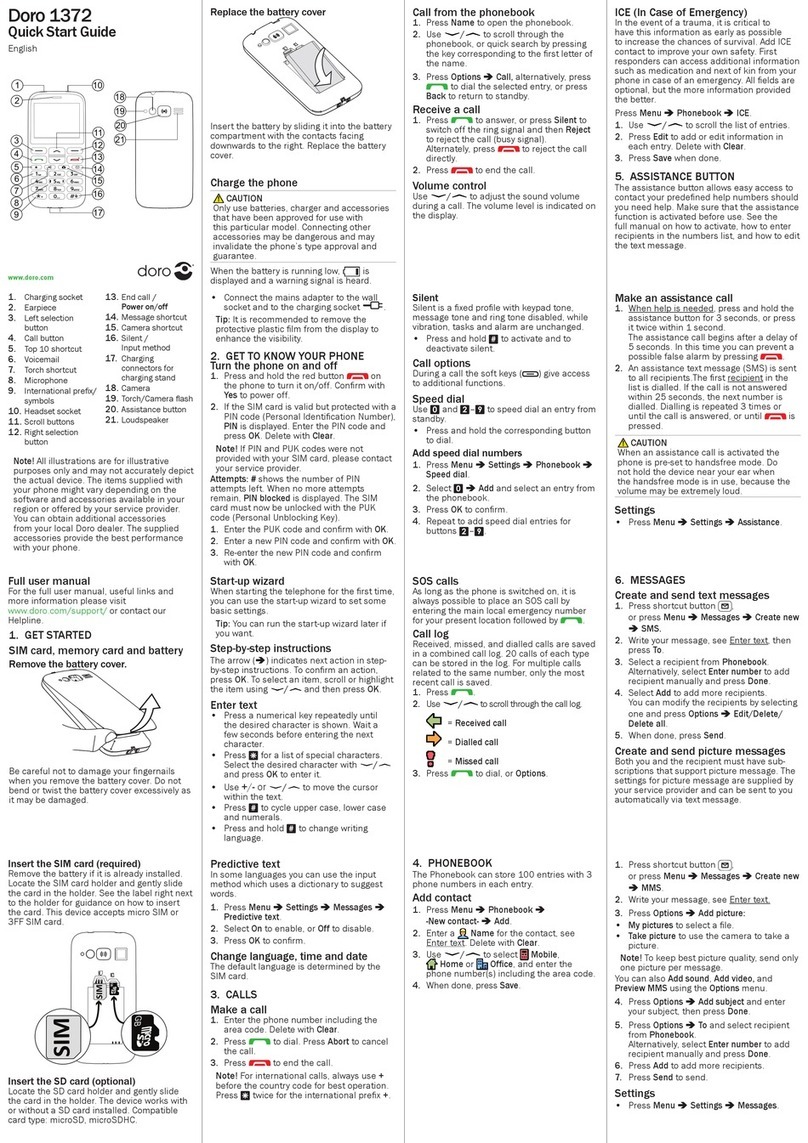Doro 1372 Manuel utilisateur