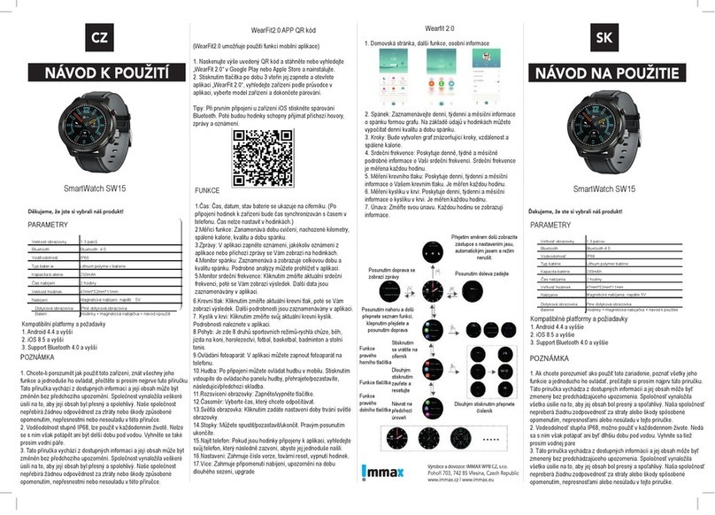 IMMAX SW15 Manuel utilisateur