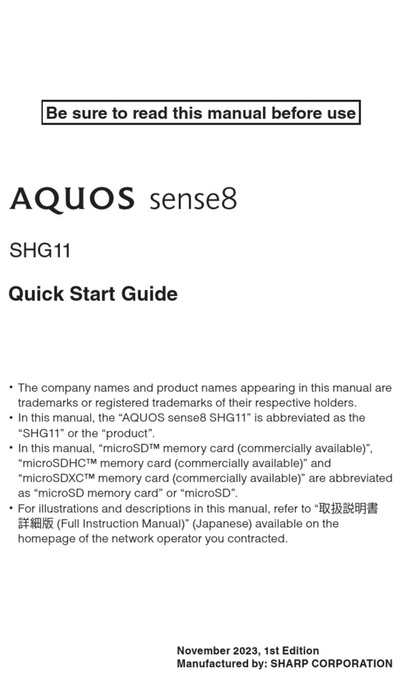 Sharp AQUOS sense8 Manuel utilisateur