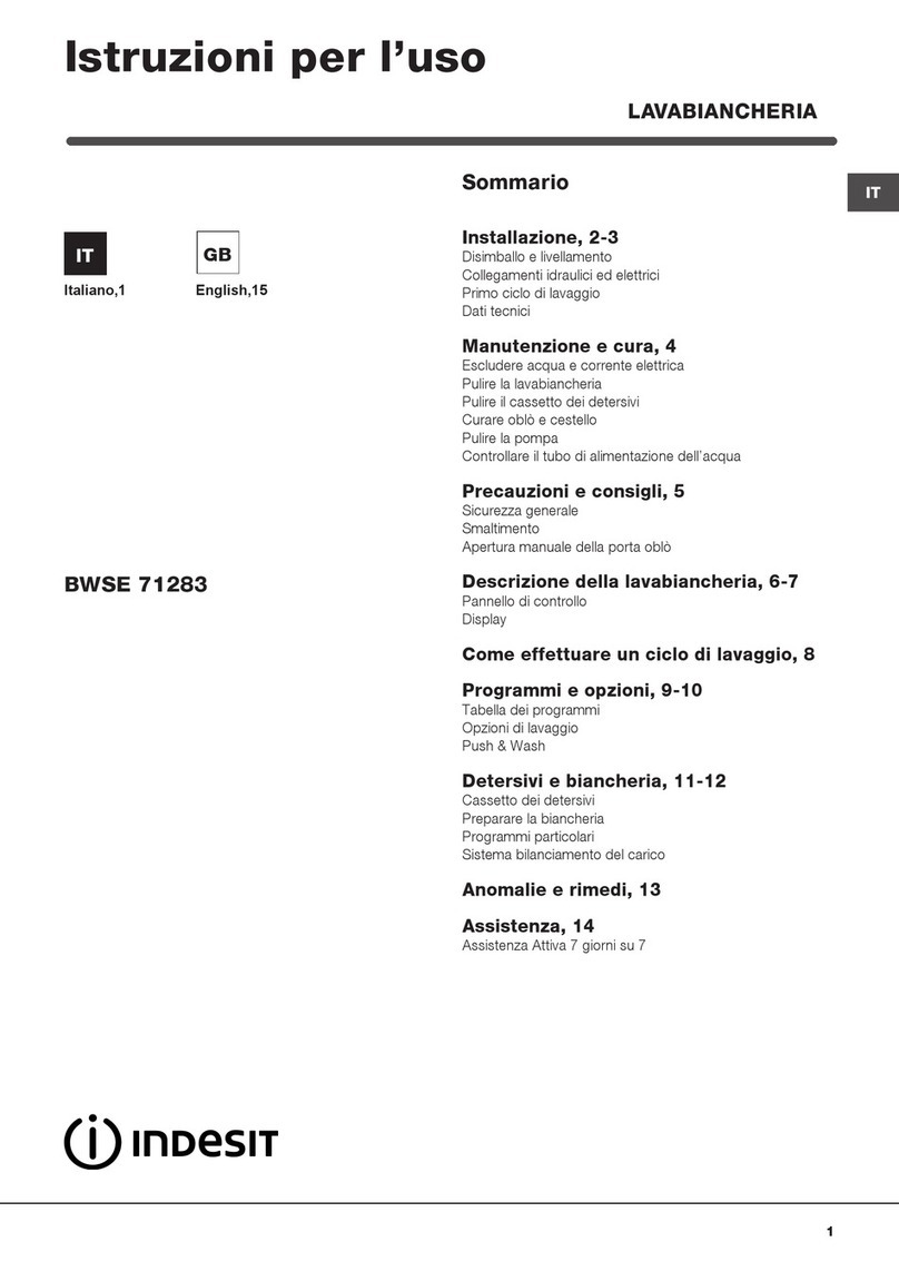 Indesit BWSE 71283 Manuel utilisateur
