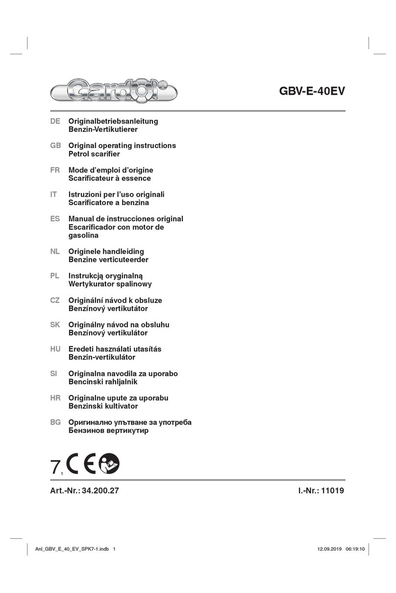 Gardol GBV-E-40EV Manuel utilisateur Gardol GBV-E-40EV Manuel utilisateur