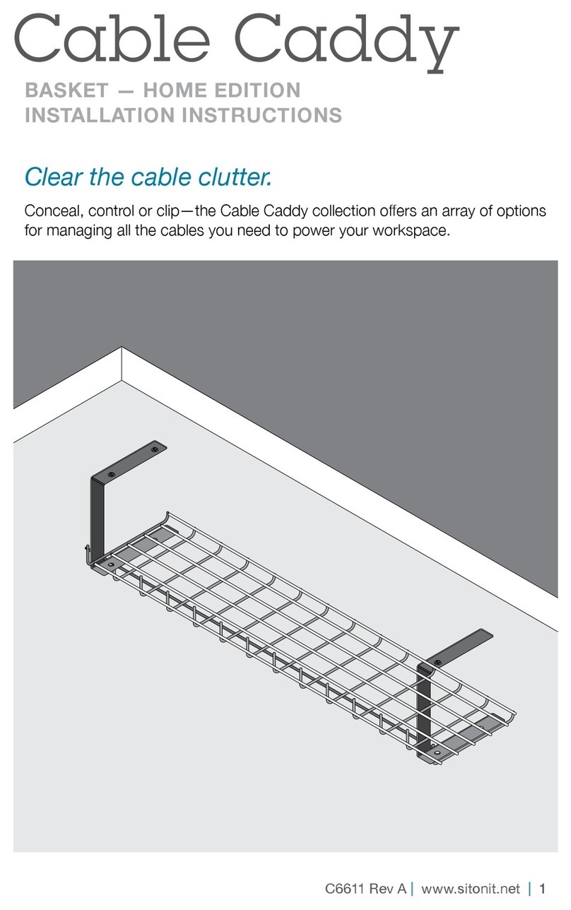 SitOnit Seating Cable Caddy Manuel utilisateur
