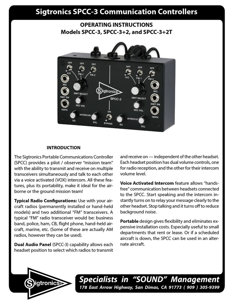 Sigtronics SPCC-3 Manuel utilisateur