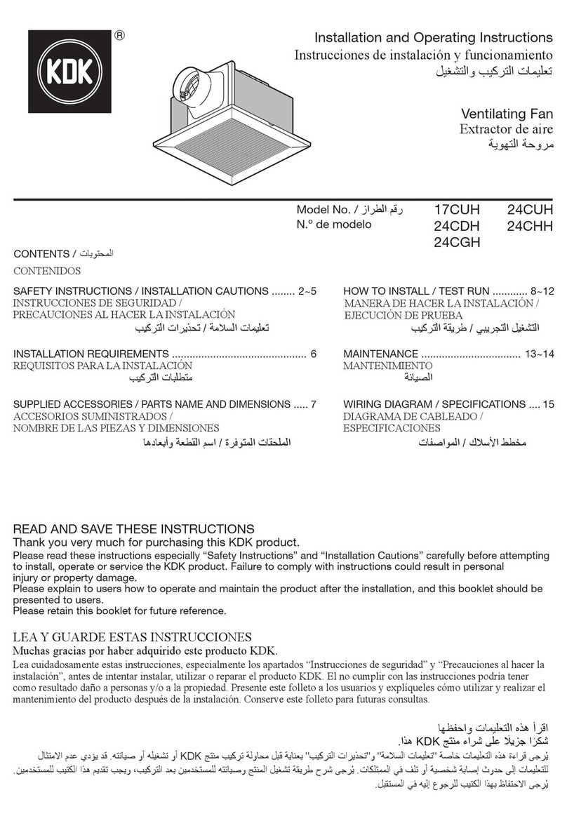 KDK 17CUH Manuel utilisateur