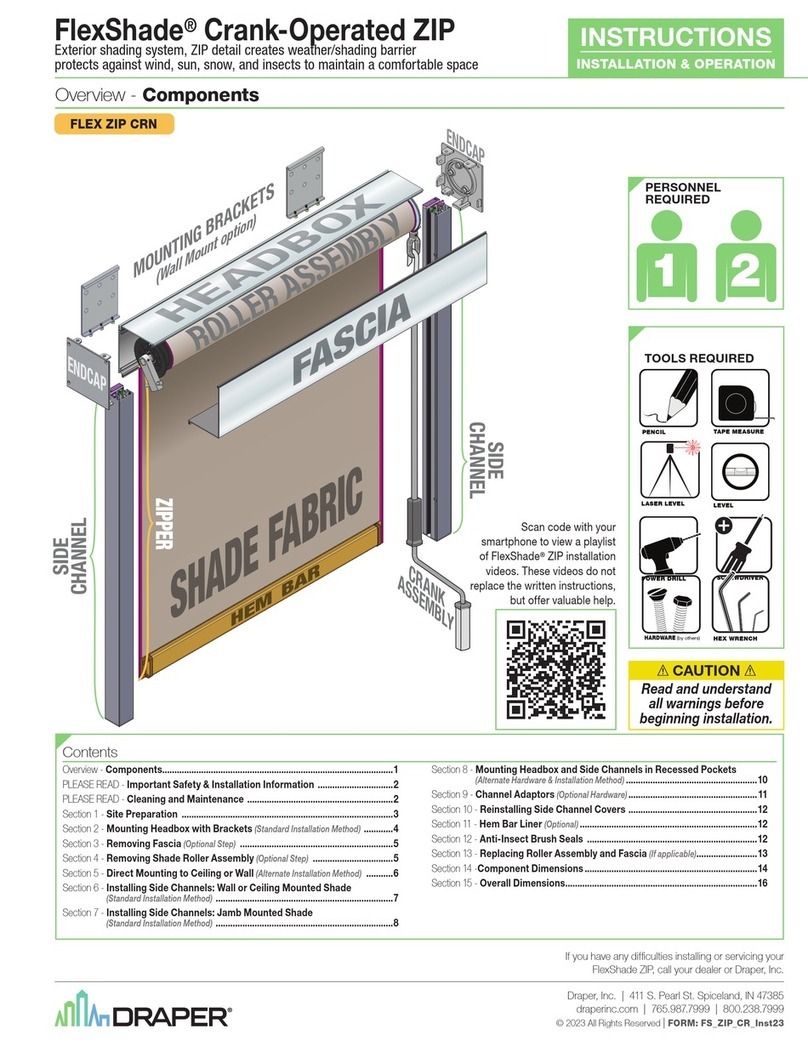 Draper FlexShade Manuel de programmation