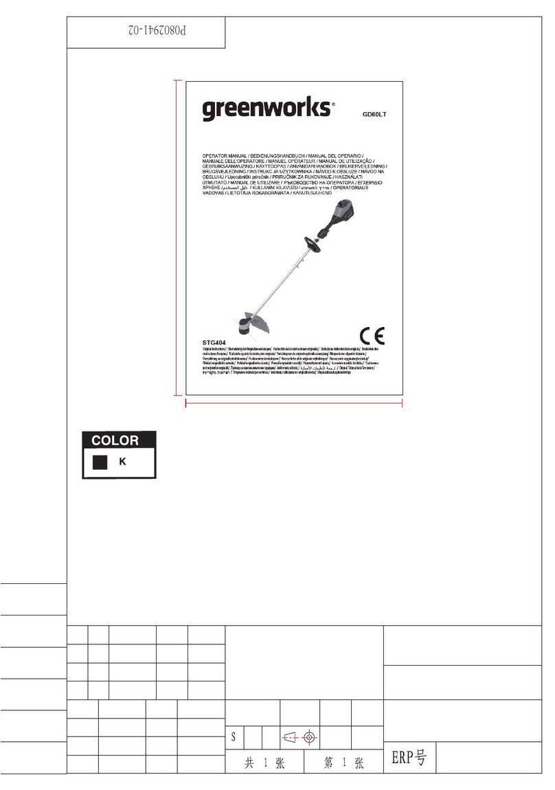 GreenWorks STG404 Manuel utilisateur