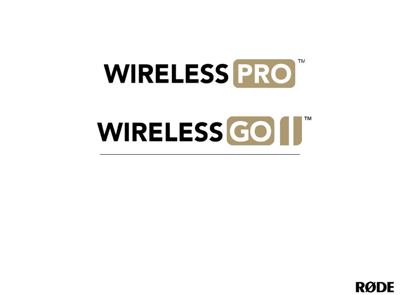RODE Microphones Wireless PRO Manuel utilisateur