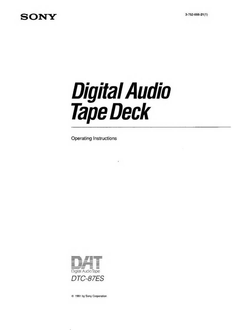 Sony DTC-87ES Manuel utilisateur Sony DTC-87ES Manuel utilisateur