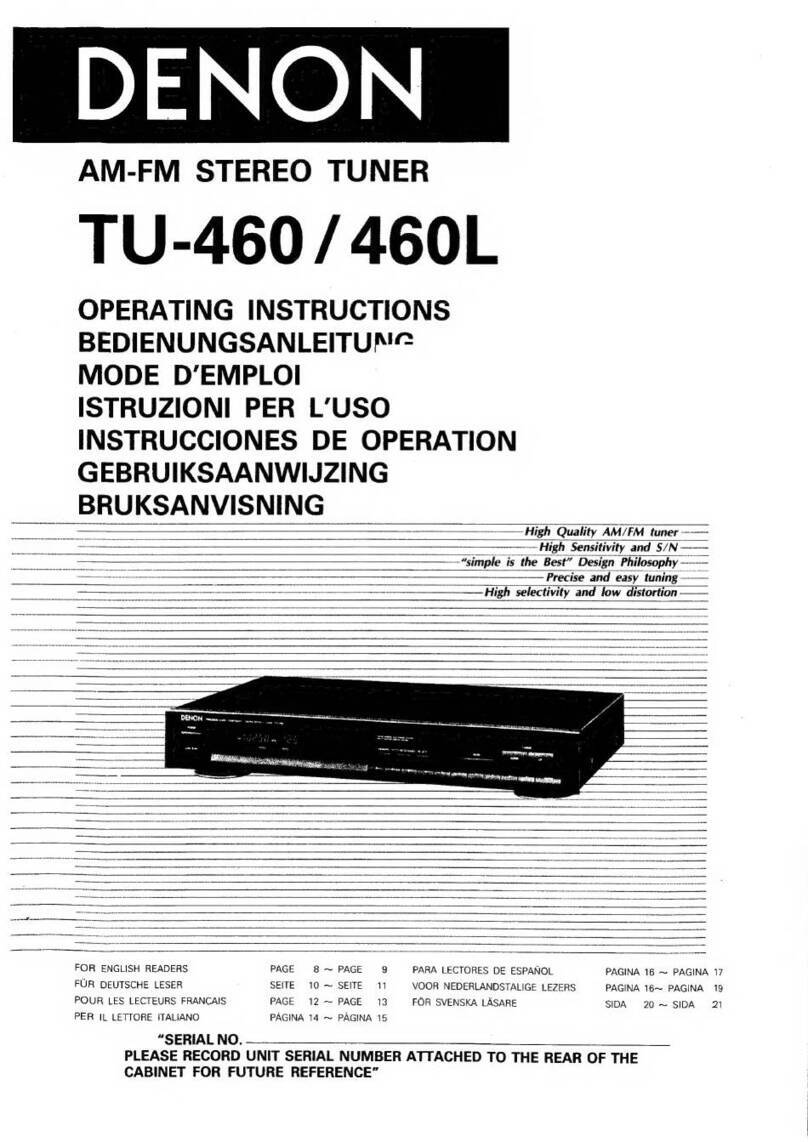 Denon TU-460 Manuel utilisateur