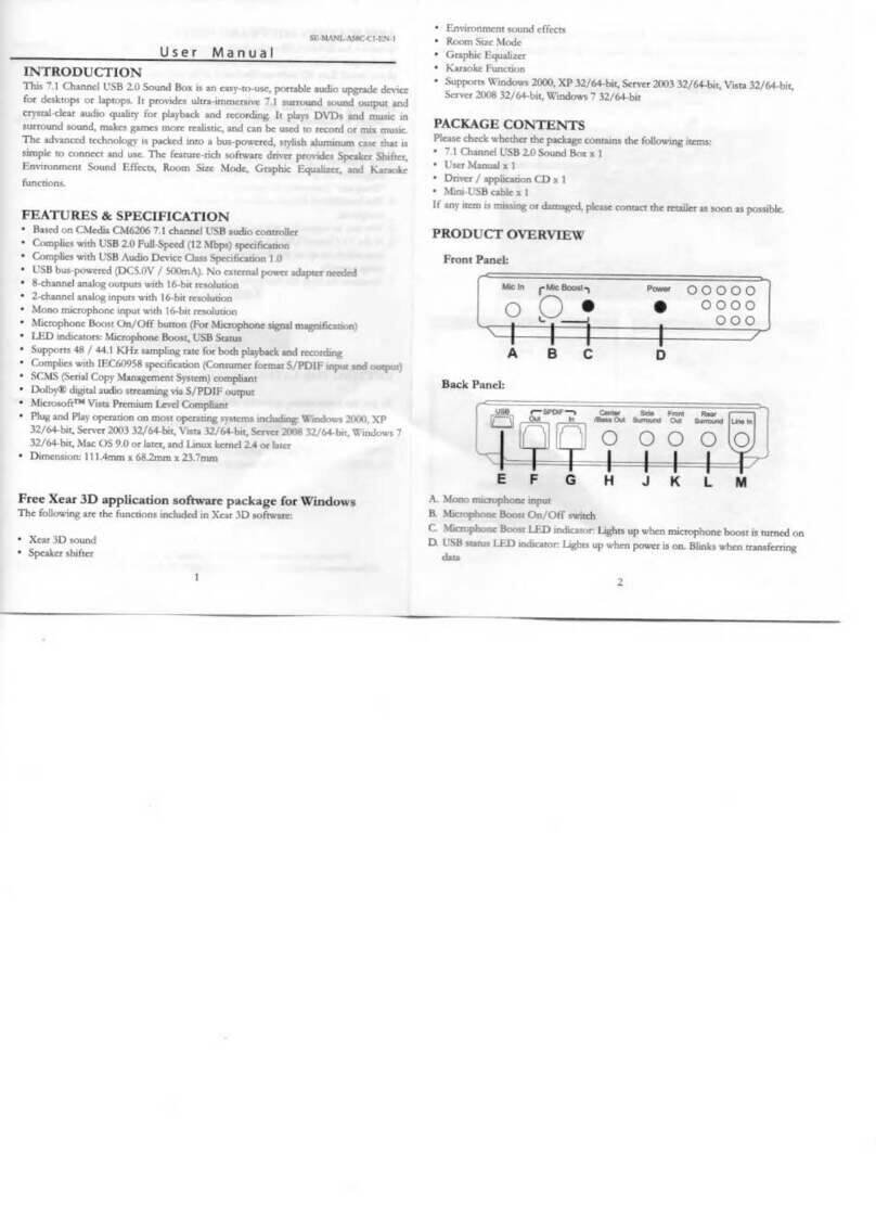 Syba SD-AUD20040 Manuel utilisateur