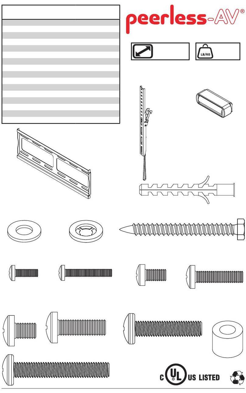 peerless-AV TVFT650 Manuel utilisateur peerless-AV TVFT650 Manuel utilisateur