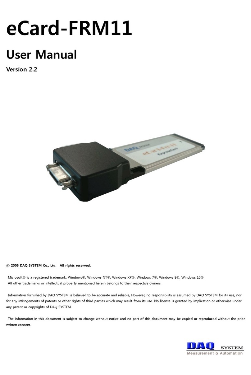 DAQ system eCard-FRM11 Manuel utilisateur