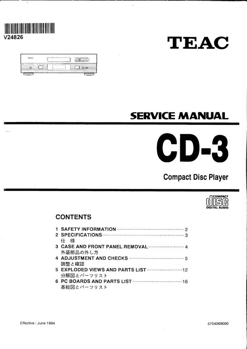 Teac CD-3 Manuel utilisateur Teac CD-3 Manuel utilisateur