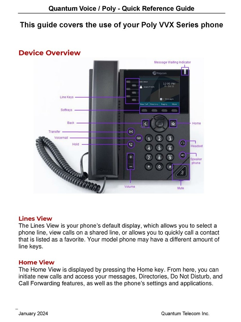 Polycom Poly VVX Series Manuel utilisateur Polycom Poly VVX Series Manuel utilisateur