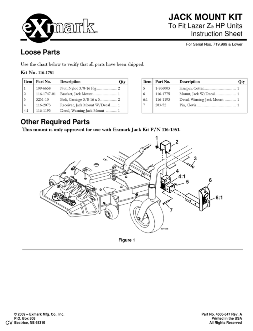Exmark 116-1751 Manuel utilisateur