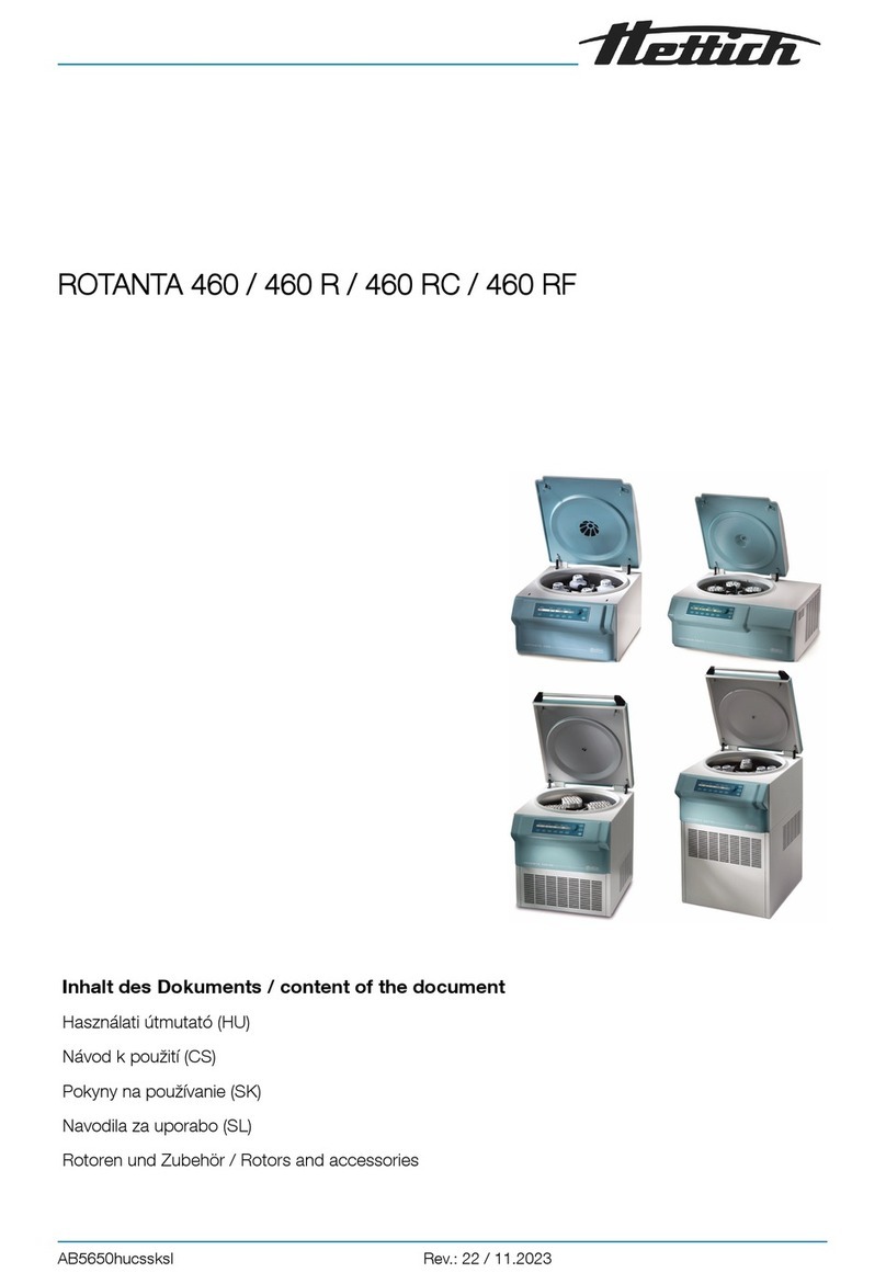 Hettich ROTANTA 460 Manuel utilisateur