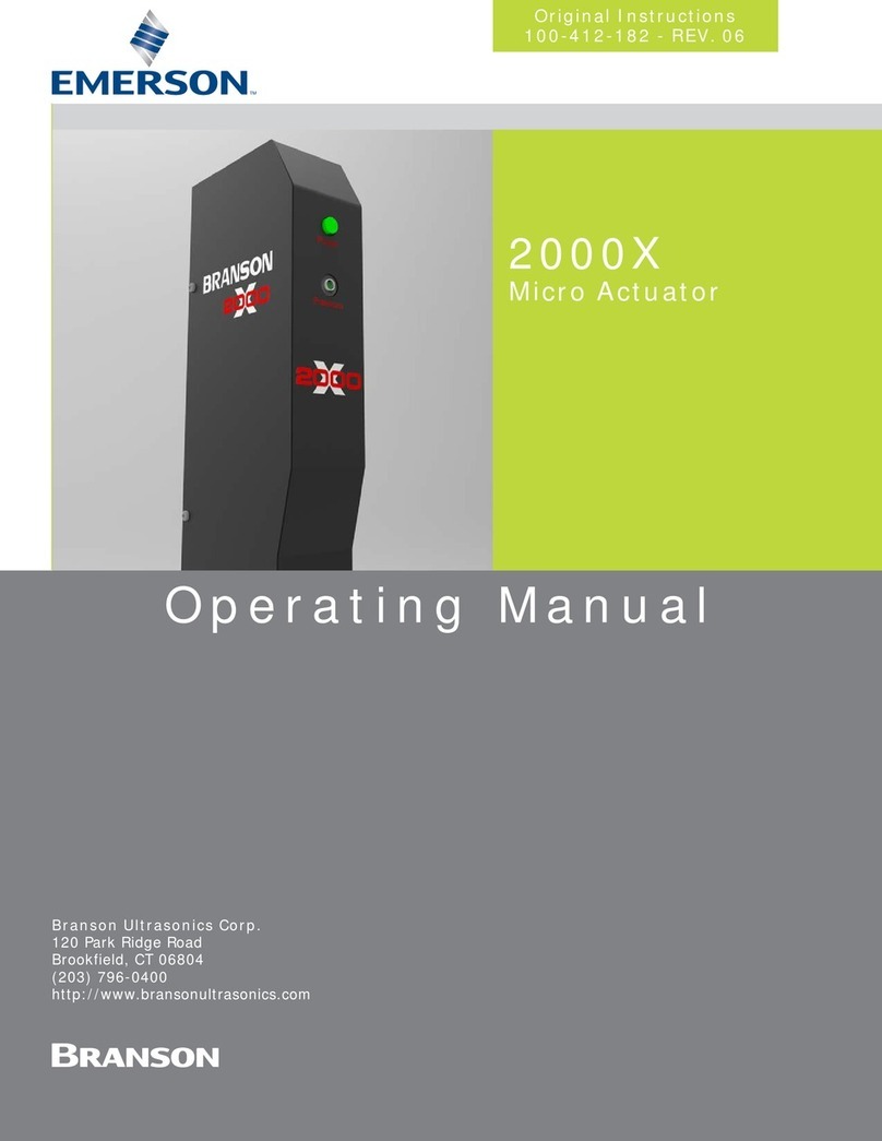 Emerson Branson 2000X Manuel utilisateur