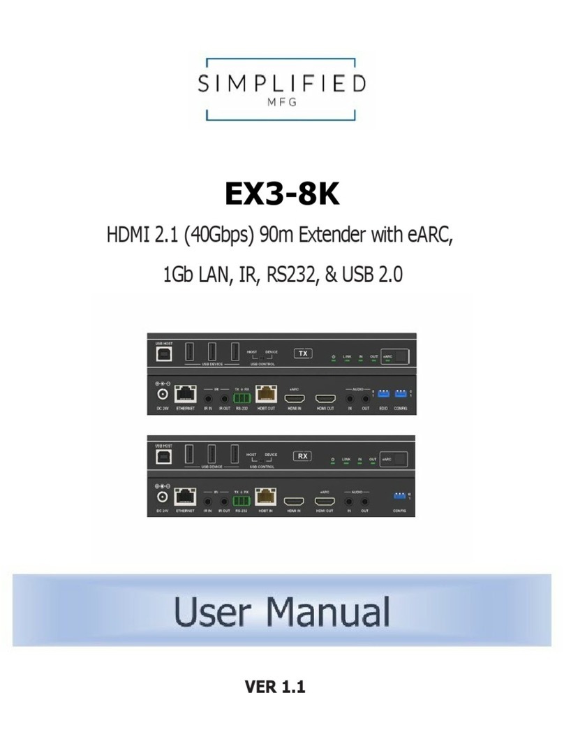 Simplified MFG EX3-8K Manuel utilisateur