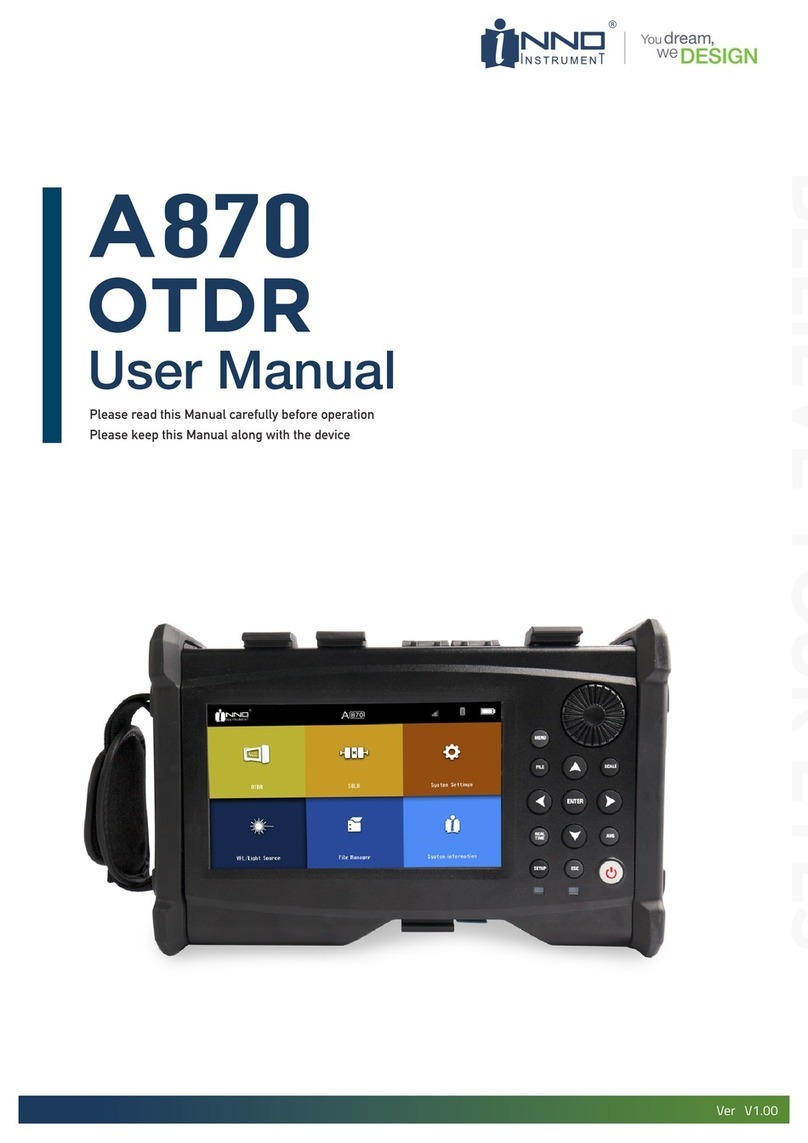 INNO A870 OTDR Manuel utilisateur INNO A870 OTDR Manuel utilisateur