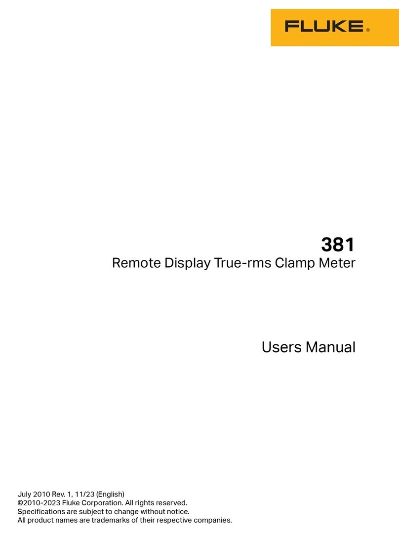 Fluke 381 Manuel utilisateur Fluke 381 Manuel utilisateur
