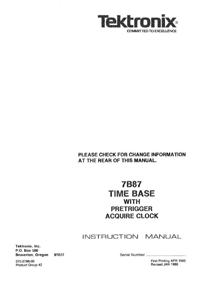 Tektronix 7B87 Manuel utilisateur