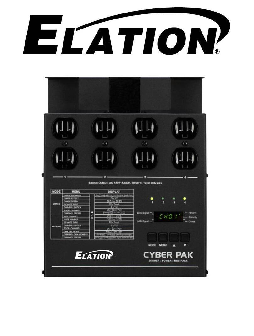 Elation CYBER PAK Manuel utilisateur