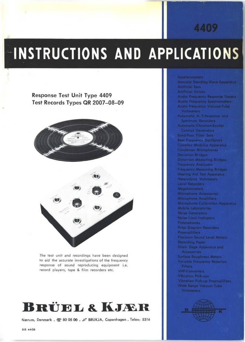 BRUEL & KJAER 4409 Guide de l'utilisateur