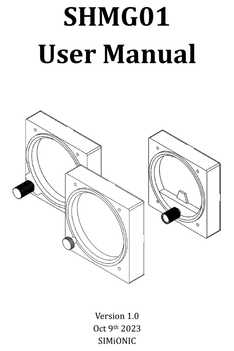 SIMiONIC SHMG01 Manuel utilisateur