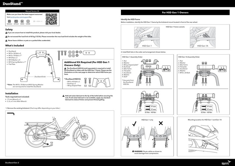 Tern DuoStand Gen 2 Manuel utilisateur