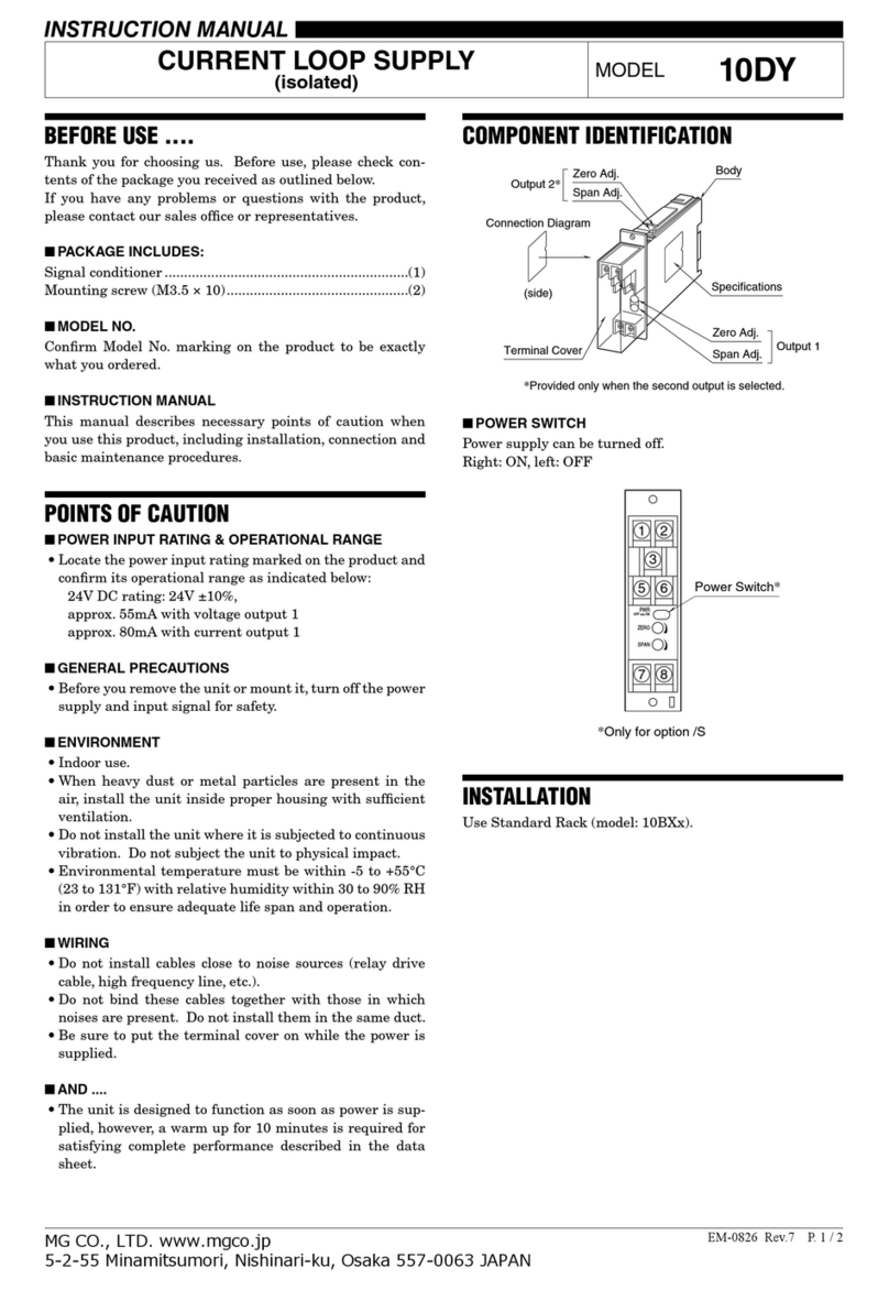 MG 10DY Manuel utilisateur