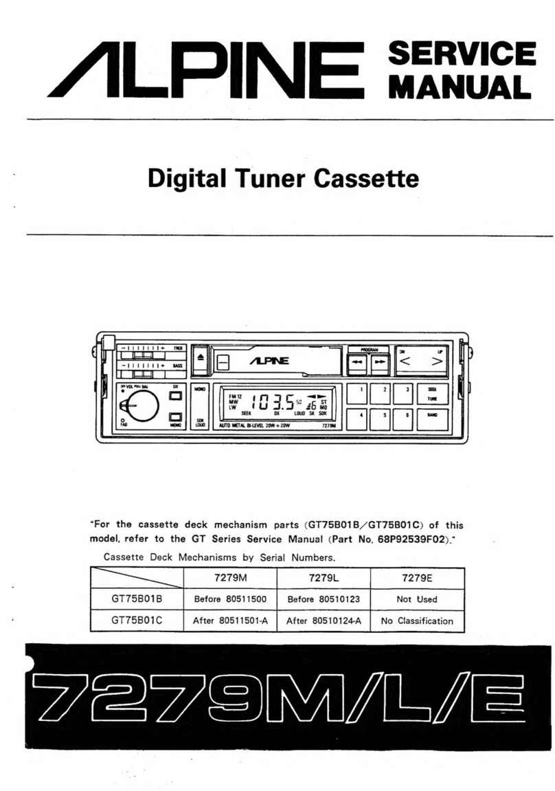 Alpine 7279M Manuel utilisateur