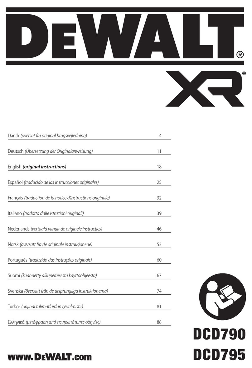 DeWalt XR Li-Ion DCD790 Manuel utilisateur