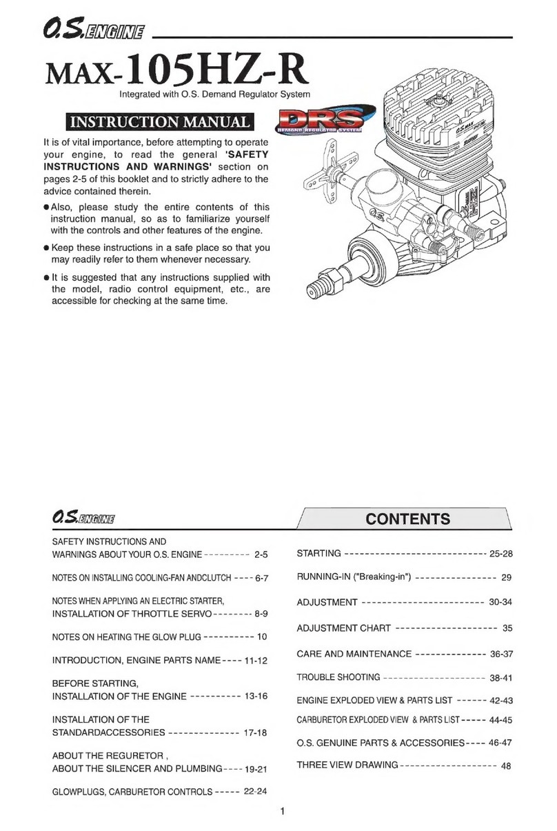 O.S. engine MAX-105HZ-R Manuel utilisateur
