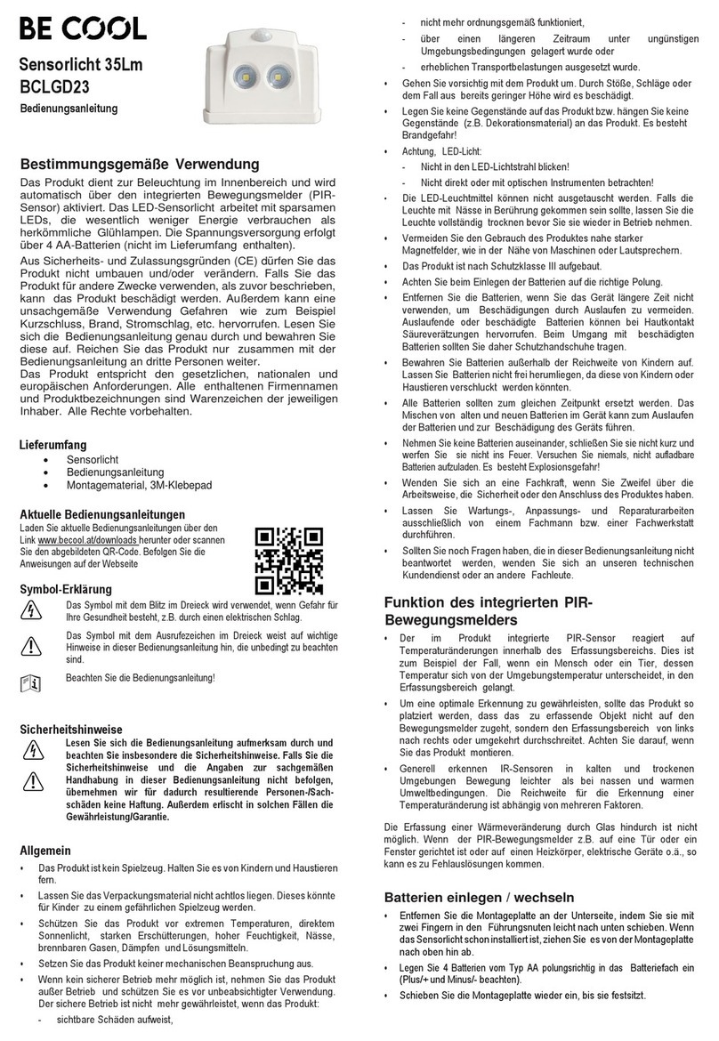 Be Cool BCLGD23 Manuel utilisateur