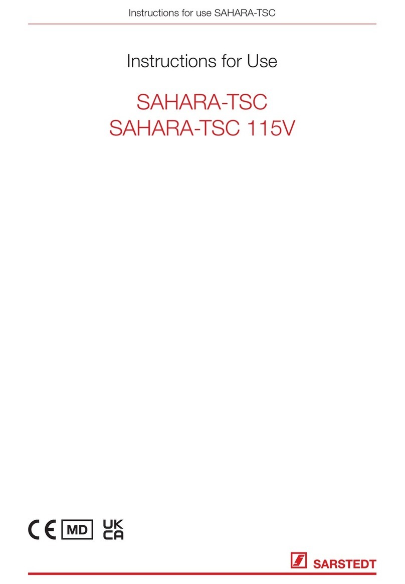 Sarstedt SAHARA-TSC Manuel utilisateur Sarstedt SAHARA-TSC Manuel utilisateur