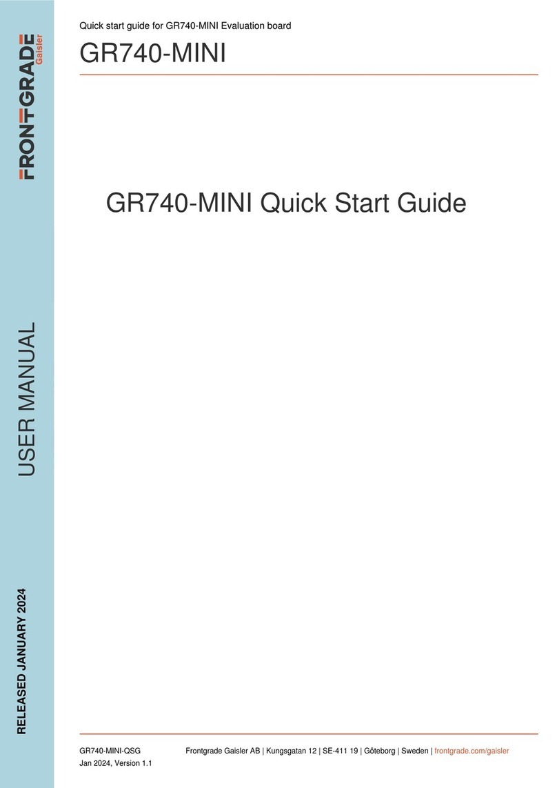 FRONTGRADE GR740-MINI Manuel utilisateur FRONTGRADE GR740-MINI Manuel utilisateur