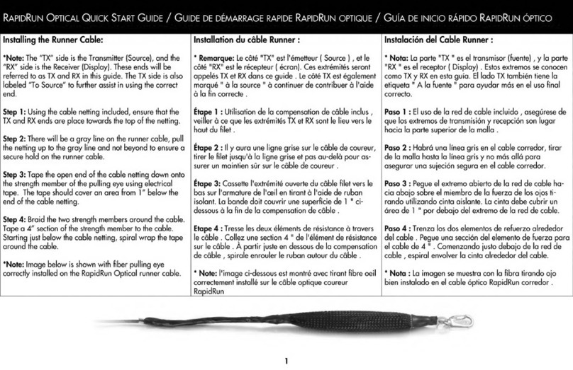 C2G RapidRun Optical 60130 Manuel utilisateur C2G RapidRun Optical 60130 Manuel utilisateur
