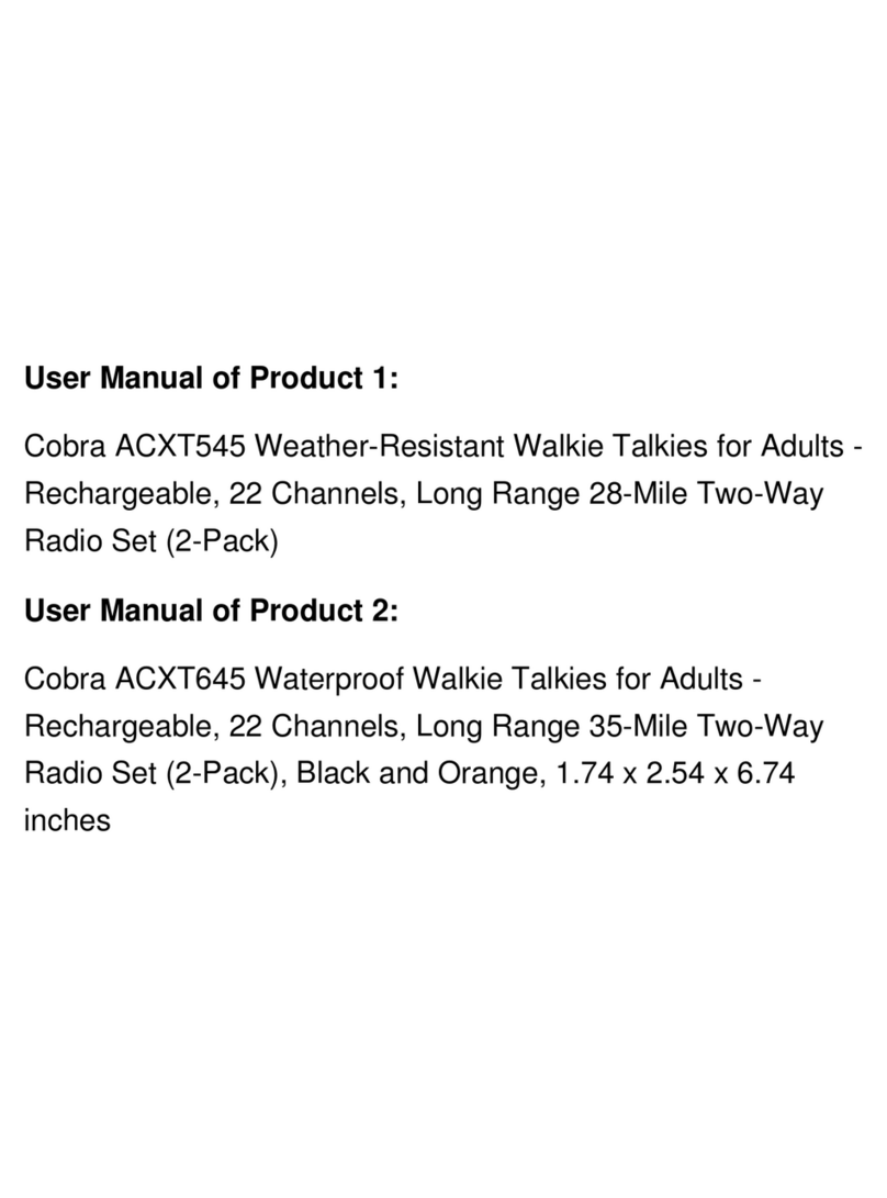 Cobra microTALK ACXT545 Manuel utilisateur