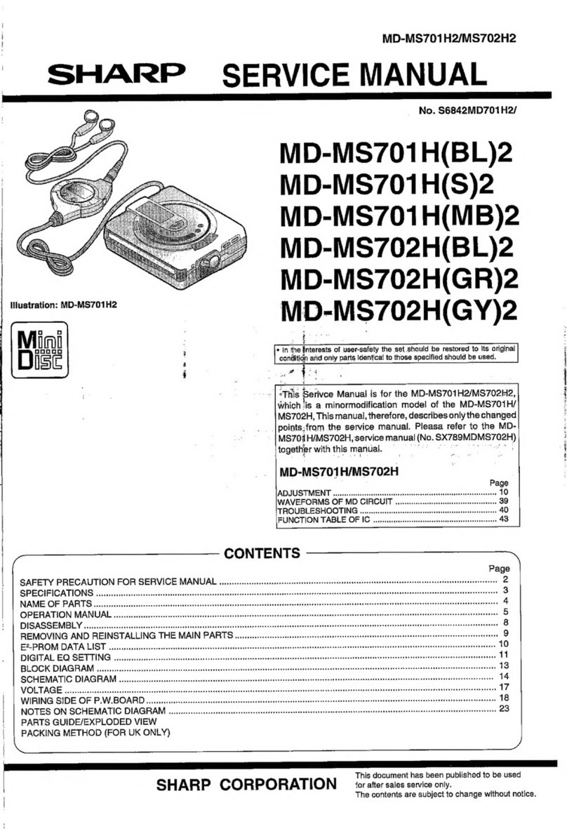 Sharp MD-MS701H(BL)2 Manuel utilisateur