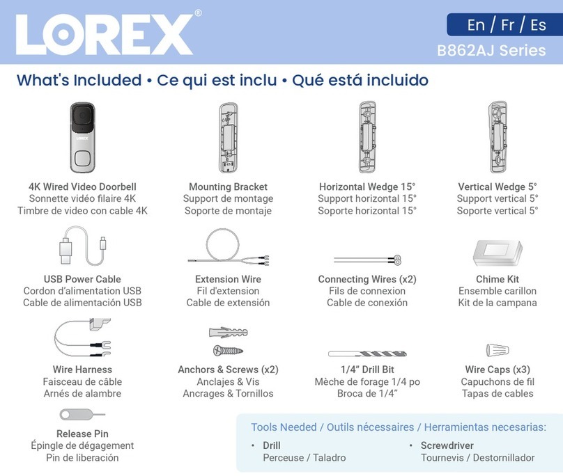Lorex B862AJ Series Manuel utilisateur