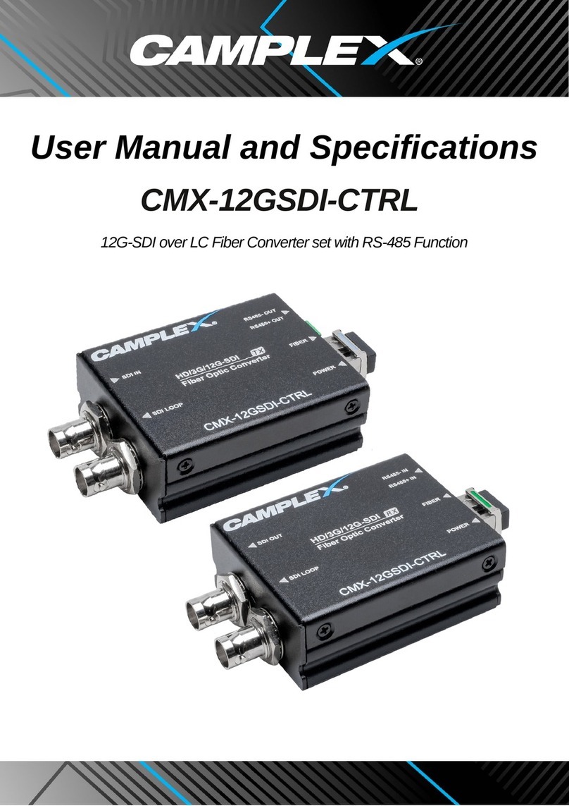 Camplex CMX-12GSDI-CTRL Manuel utilisateur
