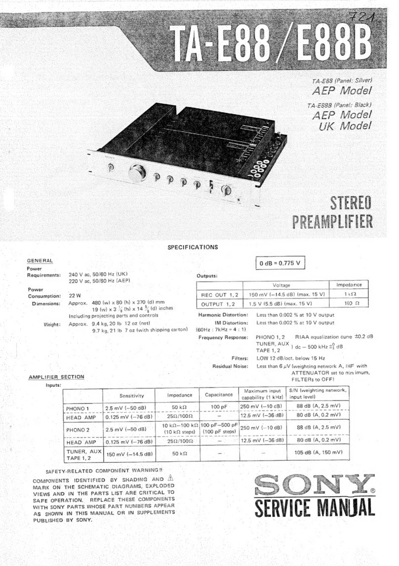 Sony TA-E88 Manuel utilisateur