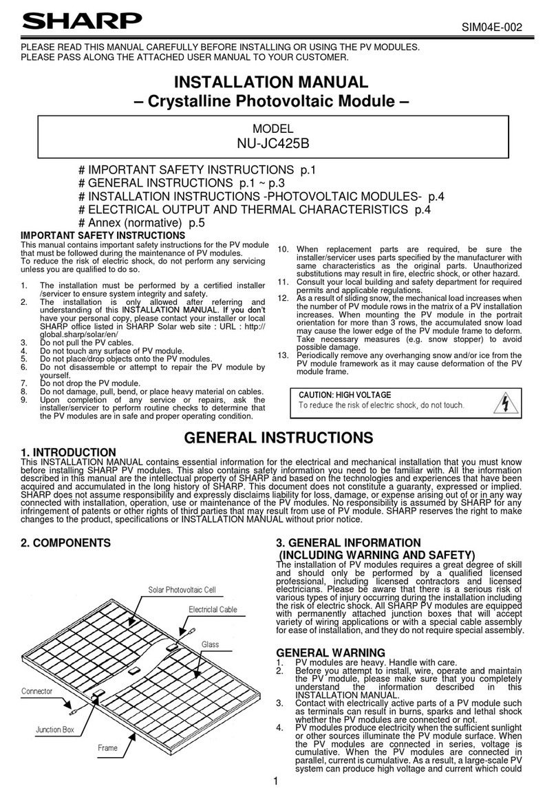 Sharp NU-JC425B Manuel utilisateur