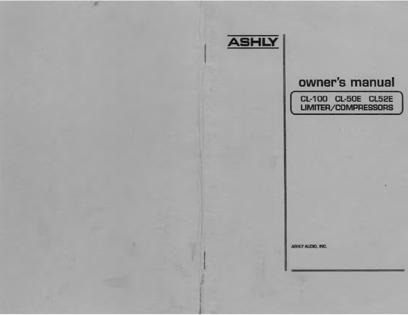 Ashly LIMITER/COMPRESSORS CL-100 Manuel utilisateur