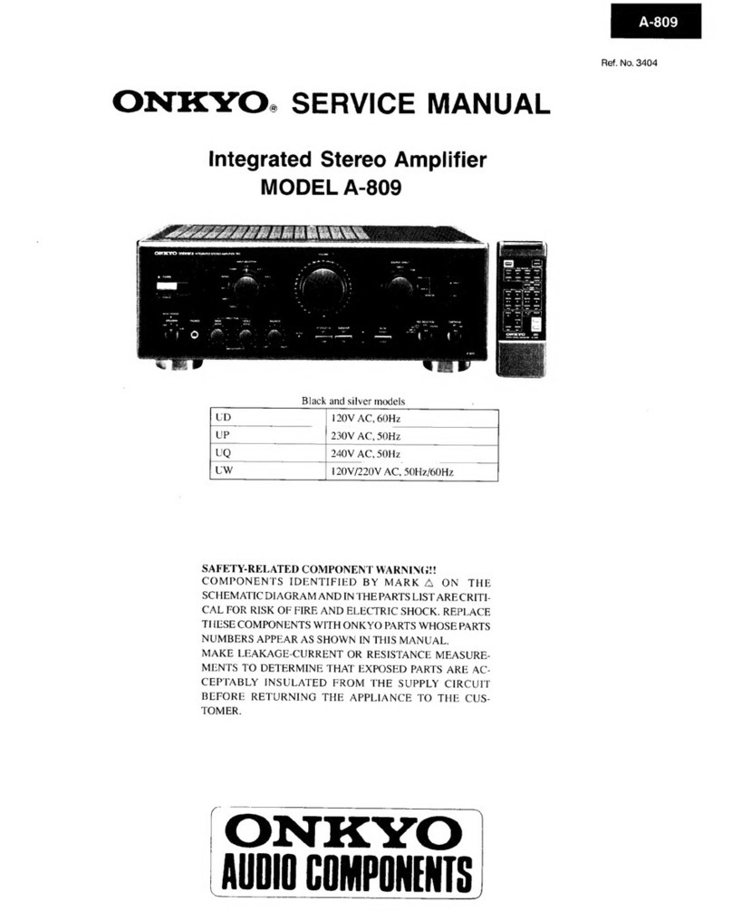 Onkyo A-809 Manuel utilisateur