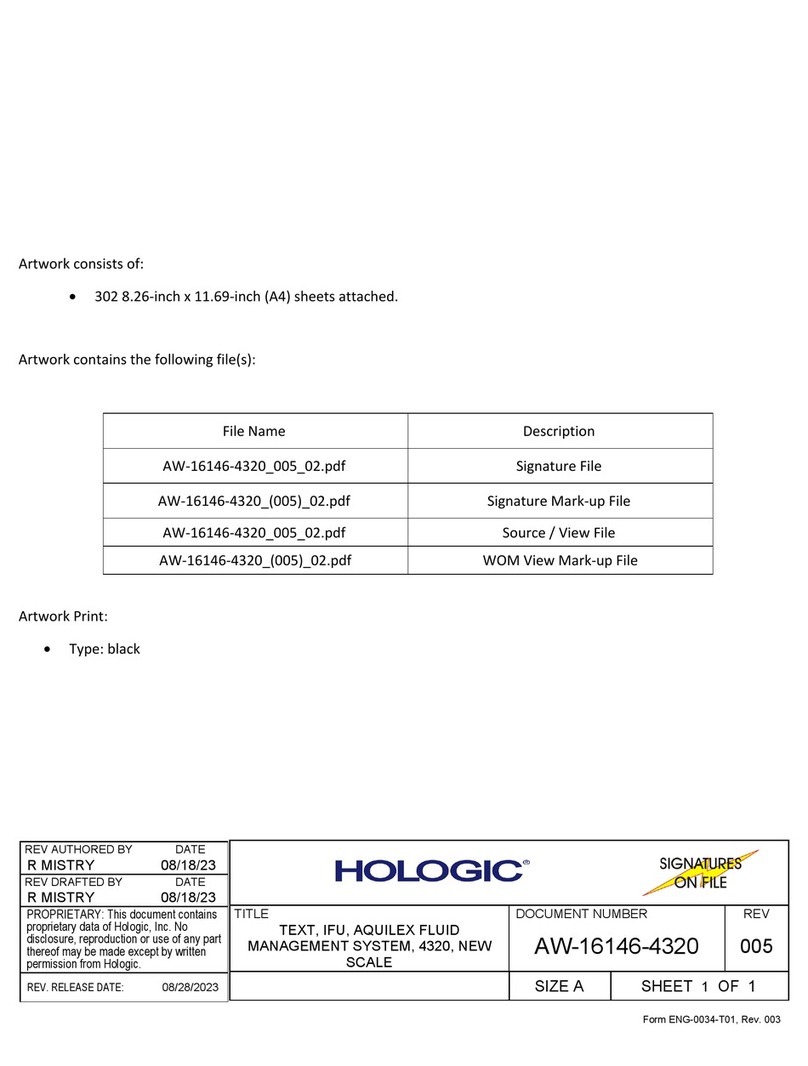 Hologic Aquilex Fluid Control System Manuel utilisateur