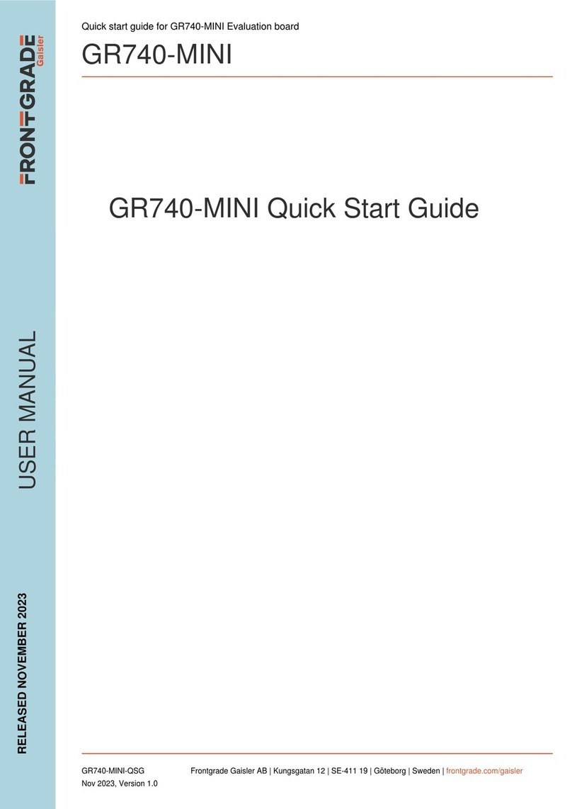 FRONTGRADE GR740-MINI Manuel utilisateur FRONTGRADE GR740-MINI Manuel utilisateur