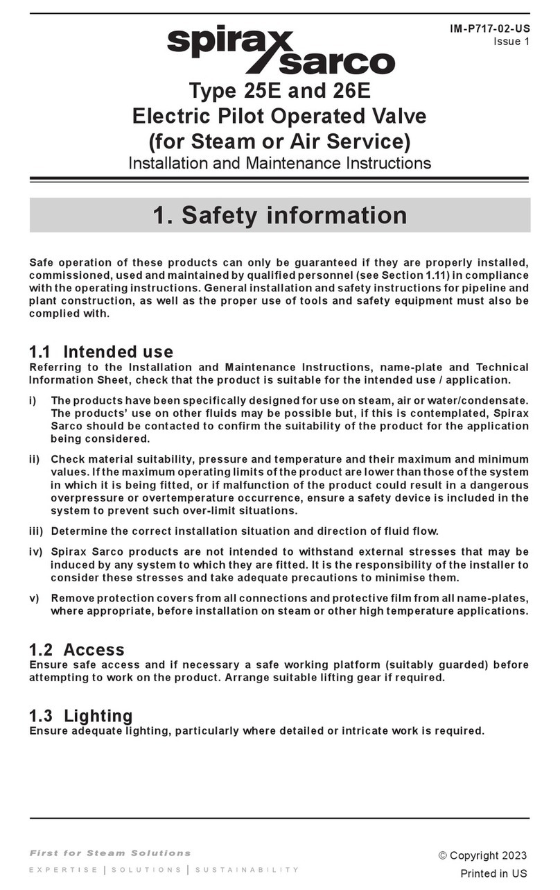 Spirax Sarco 25E Manuel utilisateur Spirax Sarco 25E Manuel utilisateur