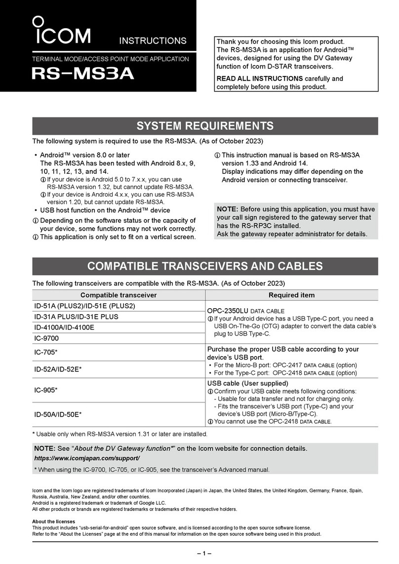 Icom RS-MS3A Manuel utilisateur
