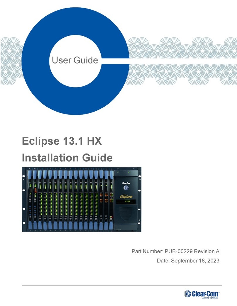 Clear-Com Eclipse 13.1 HX Manuel utilisateur